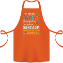 Autism Grandfathers Day Autistic ASD Cotton Apron 100% Organic Orange