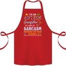 Autism Grandfathers Day Autistic ASD Cotton Apron 100% Organic Red