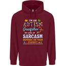 Autism Grandfathers Day Autistic ASD Mens 80% Cotton Hoodie Maroon