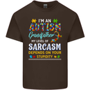 Autism Grandfathers Day Autistic ASD Mens Cotton T-Shirt Tee Top Dark Chocolate