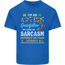 Autism Grandfathers Day Autistic ASD Mens Cotton T-Shirt Tee Top Royal Blue