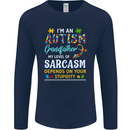 Autism Grandfathers Day Autistic ASD Mens Long Sleeve T-Shirt Navy Blue