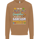 Autism Grandfathers Day Autistic ASD Mens Sweatshirt Jumper Caramel Latte