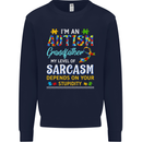 Autism Grandfathers Day Autistic ASD Mens Sweatshirt Jumper Navy Blue