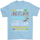 Autism Grandfathers Day Autistic ASD Mens T-Shirt Cotton Gildan Light Blue