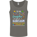 Autism Grandfathers Day Autistic ASD Mens Vest Tank Top Charcoal