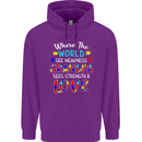 Autism Grandpa Sees Love Strength Autistic Mens 80% Cotton Hoodie Purple