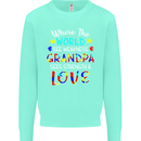 Autism Grandpa Sees Love Strength Autistic Mens Sweatshirt Jumper Peppermint