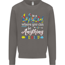 Autism In a World Be Kind Autistic ASD Mens Sweatshirt Jumper Charcoal