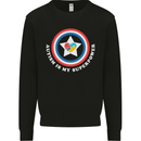 Autism Is My Superpower Autistic Mens Sweatshirt Jumper Black