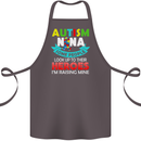 Autism Nana Grandparents Autistic ASD Cotton Apron 100% Organic Dark Grey