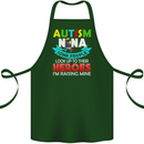 Autism Nana Grandparents Autistic ASD Cotton Apron 100% Organic Forest Green