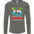 Autism Nana Grandparents Autistic ASD Mens Long Sleeve T-Shirt Charcoal