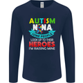 Autism Nana Grandparents Autistic ASD Mens Long Sleeve T-Shirt Navy Blue