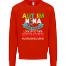 Autism Nana Grandparents Autistic ASD Mens Sweatshirt Jumper Bright Red