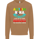 Autism Nana Grandparents Autistic ASD Mens Sweatshirt Jumper Caramel Latte