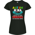 Autism Nana Grandparents Autistic ASD Womens Petite Cut T-Shirt Black