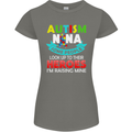 Autism Nana Grandparents Autistic ASD Womens Petite Cut T-Shirt Charcoal