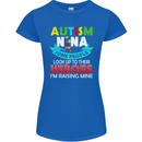 Autism Nana Grandparents Autistic ASD Womens Petite Cut T-Shirt Royal Blue