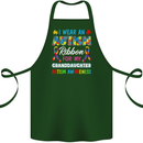 Autism Ribbon For My Granddaughter Autistic Cotton Apron 100% Organic Forest Green