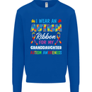 Autism Ribbon For My Granddaughter Autistic Mens Sweatshirt Jumper Royal Blue