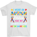 Autism Ribbon For My Granddaughter Autistic Mens T-Shirt Cotton Gildan White