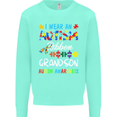 Autism Ribbon For My Grandson Autistic ASD Mens Sweatshirt Jumper Peppermint