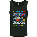 Autism Ribbon For My Grandson Autistic ASD Mens Vest Tank Top Black