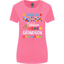 Autism Ribbon For My Grandson Autistic ASD Womens Wider Cut T-Shirt Azalea