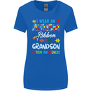 Autism Ribbon For My Grandson Autistic ASD Womens Wider Cut T-Shirt Royal Blue