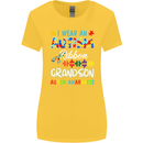 Autism Ribbon For My Grandson Autistic ASD Womens Wider Cut T-Shirt Yellow