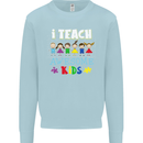 Autism Teacher I Teach Awesome Kid Autistic Mens Sweatshirt Jumper Light Blue