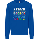 Autism Teacher I Teach Awesome Kid Autistic Mens Sweatshirt Jumper Royal Blue