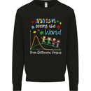 Autism World From Different Angles Autistic Mens Sweatshirt Jumper Black