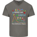 Autism World From Different Angles Autistic Mens V-Neck Cotton T-Shirt Charcoal