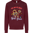 Autism You Are My Heart I Am Your Voice ASD Mens Sweatshirt Jumper Maroon