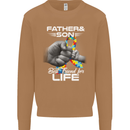 Autistic Father & Son Friends Autism ASD Mens Sweatshirt Jumper Caramel Latte