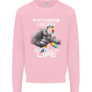 Autistic Father & Son Friends Autism ASD Mens Sweatshirt Jumper Light Pink