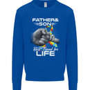 Autistic Father & Son Friends Autism ASD Mens Sweatshirt Jumper Royal Blue