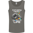 Autistic Father & Son Friends Autism ASD Mens Vest Tank Top Charcoal