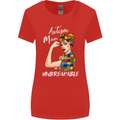 Autistic Mum Unbreakable Autism ASD Womens Wider Cut T-Shirt Red