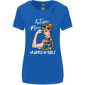 Autistic Mum Unbreakable Autism ASD Womens Wider Cut T-Shirt Royal Blue