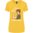 Autistic Mum Unbreakable Autism ASD Womens Wider Cut T-Shirt Yellow