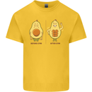 Avocado Gym Funny Fitness Training Healthy Kids T-Shirt Childrens Yellow