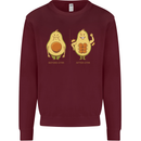 Avocado Gym Funny Fitness Training Healthy Mens Sweatshirt Jumper Maroon