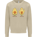 Avocado Gym Funny Fitness Training Healthy Mens Sweatshirt Jumper Sand