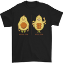 Avocado Gym Funny Fitness Training Healthy Mens T-Shirt Cotton Gildan Black
