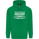 Awesome Coach Rugby Football Tennis Childrens Kids Hoodie Irish Green