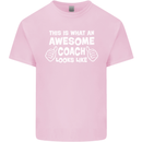 Awesome Coach Rugby Football Tennis Mens Cotton T-Shirt Tee Top Light Pink