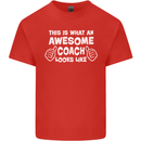 Awesome Coach Rugby Football Tennis Mens Cotton T-Shirt Tee Top Red